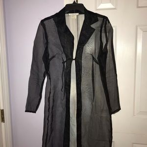 Black Organza Dress Coat